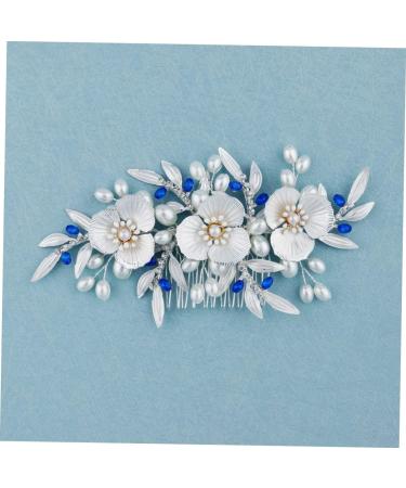 DOITOOL Wedding Hair Clip Flower Bride Comb Pearl Hair Pin Wedding Headpiece for Bride Flower Hair Comb Tiara Hair Comb for Bride Dinner Party Wedding Accessories European and American - Buy Online on GoSupps.com