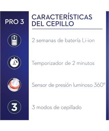 Buy Oral-B Per 3 Electric Toothbrush - Rechargeable Handle Brown Technology Pressure Sensor & 1 Replacement Head - International Shipping Available - Buy Online on GoSupps.com