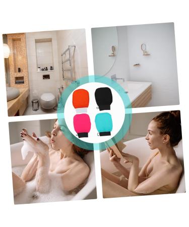 Beaupretty Body Scrub Mitts - 4pcs Silk Exfoliating Gloves for Smooth Skin | Bath & Shower Exfoliation - Buy Online on GoSupps.com