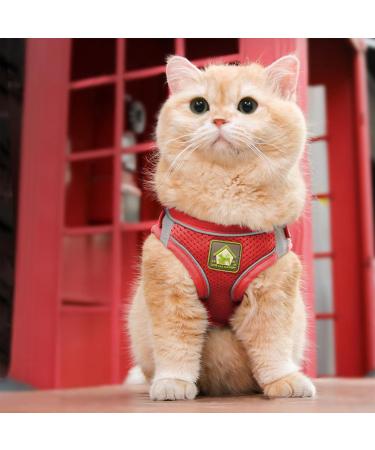 Shop Neuwehe Cat Dishes & Leash Set - Adjustable Harness for Cats & Small Dogs - Leak-Proof Tableware in Red (L) - Buy Online on GoSupps.com