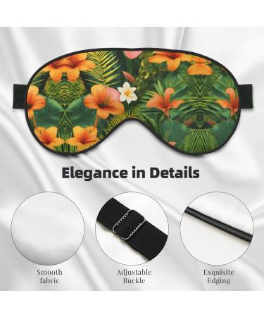 Hojas Tropicales Y Flores Print Double-Sided Eye Mask Soft and Light Blocking for Enhancing Sleep Quality - Buy Online on GoSupps.com