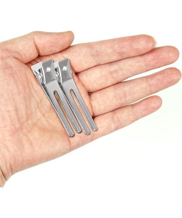 JOYOYO 50 Pcs Double Prong Pin Curl Clips - 1.8 Inch Metal Alligator Hair Clips for Hair Styling and DIY Accessories - Silver - Buy Online on GoSupps.com