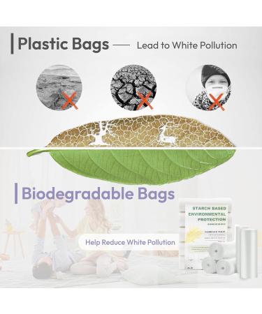 100 Counts Thick Biodegradable 2.6 Gallon Trash Bags Eco-Friendly Trash Can Liners for Office Bathroom Kitchen Trash Can Strong Tear Resistance Leak-Proof Trash Bags (White 45 * 50cm) 100 count (Pack of 1) White - Buy Online on GoSupps.com
