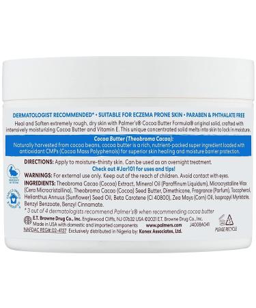 Shop Palmer's Cocoa Butter Jar with Vitamin E - 7.25 oz 2 Piece | Hydrate & Nourish Skin - Free International Shipping - Buy Online on GoSupps.com