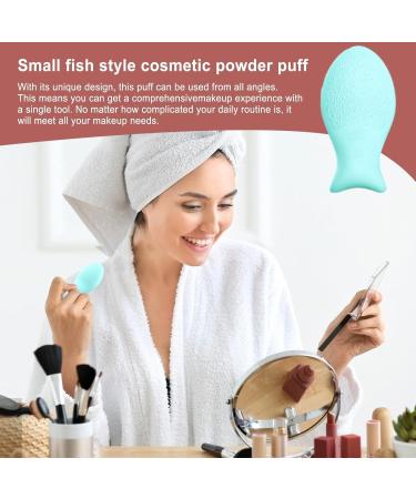 Wpsagek Powder Puff for Makeup - Reusable Blender Puff Pad for Face - Fish Shaped Cosmetic Puff Beauty Makeup Tools for Pressed Powder Liquid Foundation Small fish puff (blue) - Buy Online on GoSupps.com