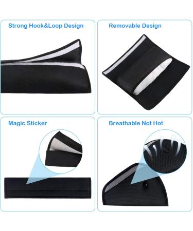 URAQT Car Seat Belt Pad Set with Kids Seatbelt Adjuster - Comfortable Shoulder Pads for Kids & Adults, Black (3pcs) - Buy Online on GoSupps.com