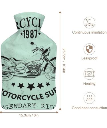 Motorcycle Hot Water Bottle with Plush Cover Hand Warmer for Adults & Kids | 26.5x15.3cm | International Shipping - Buy Online on GoSupps.com