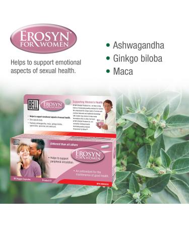 Bell Erosyn for Women |Developed to Support Emotional Aspects of Women's Sexual Health | One Capsule a Day | Made in Canada Erosyn for Women (Pack of 1) - Buy Online on GoSupps.com