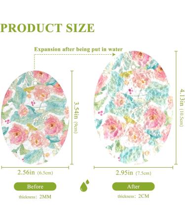 3-Pack Cleaning Kitchen Sponges Oval Pink Flowers Daisy Kitchen Cellulose Dishwashing Wood Pulp Cotton - Buy Online on GoSupps.com