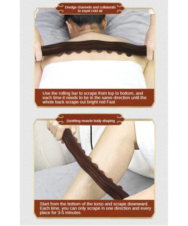 Zunedhys 10 Beads Gua Sha Scraping Stick - Wooden Massager for Neck & Back Pain Relief Abdomen Slimming Body Shaping & Anti-Cellulite Treatment - Buy Online on GoSupps.com
