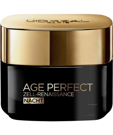 L'Or al Paris Age Perfect Cell Renaissance Night Cream Anti-Ageing Deep Care Strength and Vitality for Mature Skin with Black Truffle and Fermented Black Tea 50 ml - Buy Online on GoSupps.com
