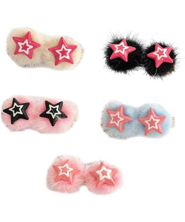 Braids Hair Clip For Hot Girls Plush Star Hair Barrettes Plush Ponytail Bangs Hair Barrettes For Teens Girls Hair Clip - Buy Online on GoSupps.com