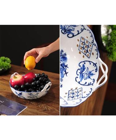 Fruit Bowl Fruit Plate Home Round Ceramic Fruit Bowl Living Room Dining Room Kitchen Desktop Porcelain Fruit Dish Hollow Candy Bowl Fruit Plate (Color : B) (A) - Buy Online on GoSupps.com
