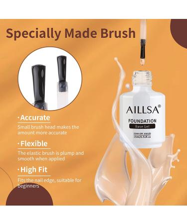AILLSA 3PCS Base and Top Coat Set - No Wipe Matte & Mirror Gloss | Long-Lasting Gel Nail Polish | UV LED Soak Off | Nail Art DIY - Buy Online on GoSupps.com