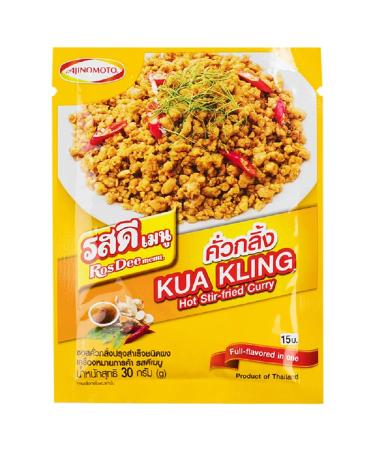 RosDee menu, Kua Kling Sauce Powder, Hot Stir-Fried Curry 30g X 3 Packs