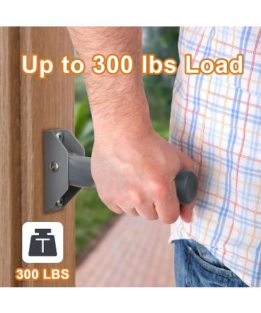 Healvaluefit Flip up Grab Bar for Elderly - Folding Doorway Assist Handle - Mobility Aid for Seniors - Grey - Buy Online on GoSupps.com