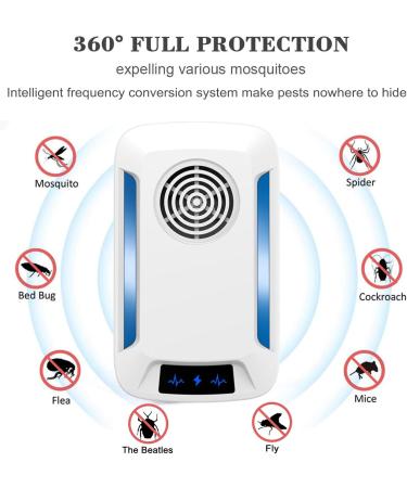 Ultrasound Pest Control - 4-Pack Insect Repeller for Mosquitoes Mice Ants Flies Spiders & Roaches | Effective Electronic Pest Deterrent - Buy Online on GoSupps.com