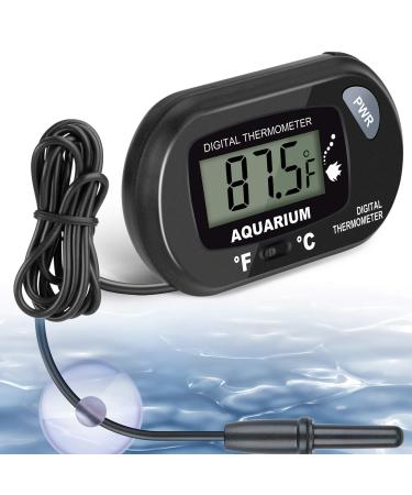 Aquarium Thermometer, Fish Tank Thermometer, Water Thermometer seachem Prime with 3.3ft Cord Fahrenheit/Celsius(/) for Vehicle Reptile Terrarium Fish Tank Refrigerator by AikTryee