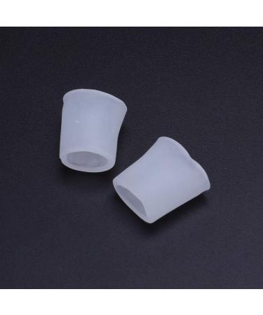 COHEALI Toe Separator Gel Tubes - 5 Pairs Silicone Sleeves for Little Toe, White Open Sleeve Corn Seperator - Toe Protectors - Buy Online on GoSupps.com