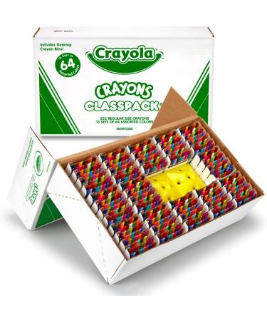 Crayola Crayon Classpack - 64 Colors, Pack of 832 Crayons - Bulk School Supplies for Teachers - Buy Online on GoSupps.com