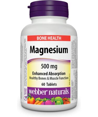 Webber Naturals Saw Palmetto 160 mg Contains Flax and Pumpkin Oil 90 Softgel & Magnesium 500 mg 60 Tablets Enhanced Absorption Mineral Supports Bone and Muscle Functions Vegan Saw Palmetto+ Magnesium 500 mg - Buy Online on GoSupps.com