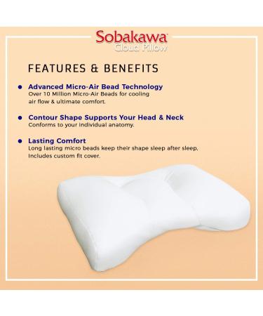 Sobakawa Cloud Pillow - White | Maximum Air Flow & Comfort | Contour Support to Relieve Muscle Tension | Custom Fit Case - Buy Online on GoSupps.com