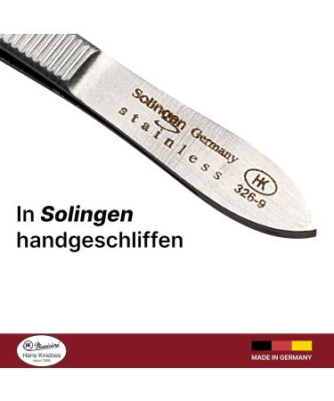 HK Manicure by Hans Kniebes - 9 cm Diabetic & Rounded Eyebrow Tweezers | Premium Stainless Steel from Solingen - International Shipping Available - Buy Online on GoSupps.com