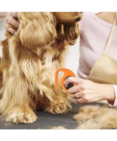 Buy Knitting COMB PET & Grooming Tool for Cats & Dogs - Effective Pet Hair Removal Brush | Tangled Hair Solution (Orange) - Buy Online on GoSupps.com
