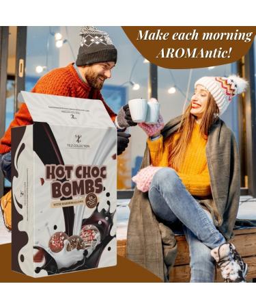 Hot Chocolate Bomb - 6 Flavoured Hot Chocolate Bombs with Marshmallow - Luxury Hot Chocolate Gift Set - Christmas Hot Chocolate Set for Kids and Adult - Christmas Stocking Filler - Buy Online on GoSupps.com