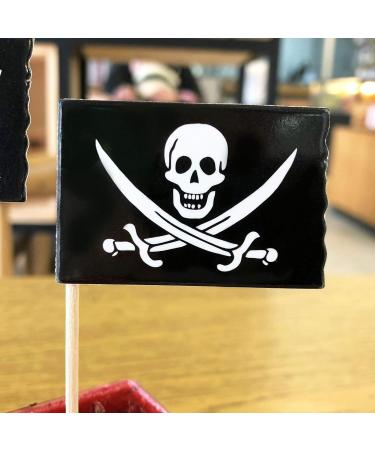 Weyoo 40 Pieces Pirate Themed Cupcake Toppers Decorations for Kids Birthday Party Baby Shower Cake Decoration Supplies - Buy Online on GoSupps.com