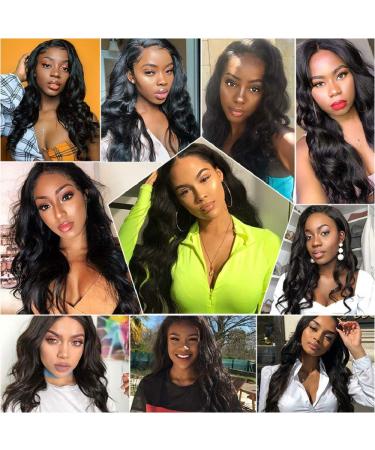 Arenshxc 4x4 Lace Closure Body Wave - 20 Real Human Hair Natural Black Grade 9A for Women | Swiss Lace Free Part - Buy Online on GoSupps.com