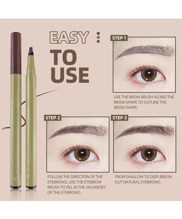 Liquid Brow Pencils Portable Travel Size Eyebrow for Easy Brow Defining Everyday Makeup Supplies for Home Gathering Dating Traveling Shopping Pochy Dark Brown - Buy Online on GoSupps.com
