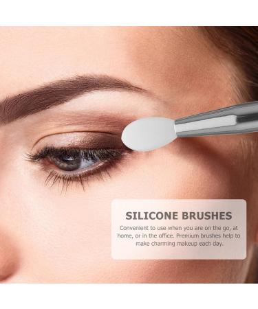 FRCOLOR 6pcs Silicone Lip Mask & Eyeshadow Brushes - Perfect Lipstick Applicator & Makeup Brushes for Women - Black 14.5x0.5cm - Buy Online on GoSupps.com