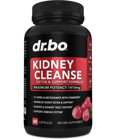 Kidney Cleanse Detox Support Supplement - Natural Cranberry, Juniper Berries, Buchu & Uva Ursi Extract to Help Repair Kidneys, Bladder Control & Urinary Tract Health - Herbal Renal Blend Formula Pills