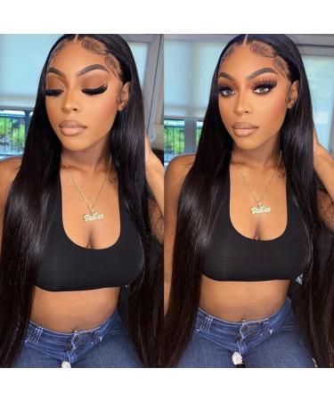 UNICE 26 Inch 10A Brazilian Virgin Human Hair HD Lace Front Wig for Black Women - Bleached Knots, Pre Plucked, 150% Density - Buy Online on GoSupps.com
