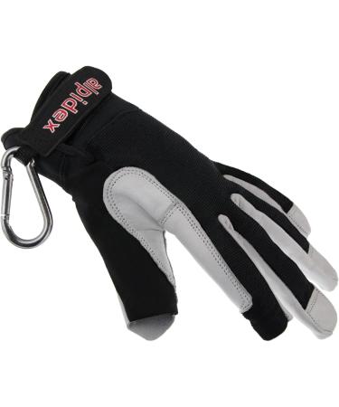 Buy ALPIDEX Unisex Genuine Leather Via Ferrata Gloves - Half Finger Climbing Gloves in Wild Black - Ideal for Adventure and Outdoor Activities - Buy Online on GoSupps.com