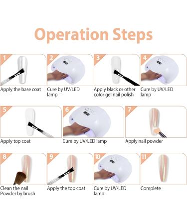 Mermaid Chrome Nail Powder - Iridescent Aurora Pink Pigment for Chameleon Nails | Shimmering Rainbow Effect Chrome Powder - Buy Online on GoSupps.com