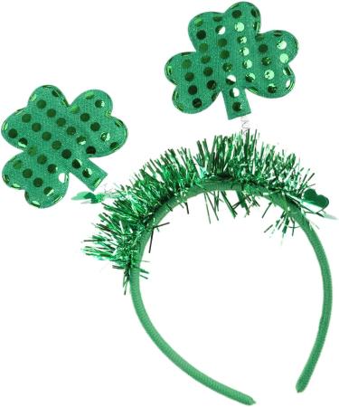 amangul Saint atrick's Day Headband Sequins Shamrock Hair Hoop Green for Head Boppers Irish arty Holiday hoto rop - Buy Online on GoSupps.com