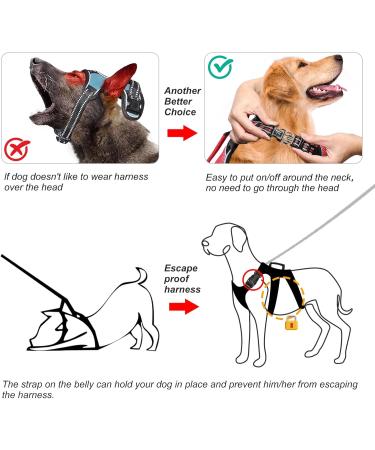 Heele Reflective Dog Crockery & Harness - Durable Comfortable Fit Panic-Resistant Red - Buy Online on GoSupps.com
