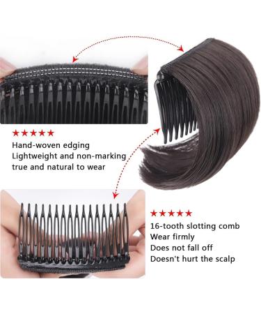 Bangs Hair Clip Clip in Bangs Synthetic Bangs 4" Short Thick Hairpieces Adding Extra Hair Volume Clip in Hair Extensions Straight Hair Up Comb False Hair Accessories for Women Bangs Clip in Hair (Col 2 - Buy Online on GoSupps.com