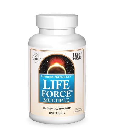 Source Naturals Life Force Multiple Iron Free Daily Multivitamin High Potency Essential Vitamins Minerals Antioxidants & Nutrients - Energy & Immune Boost - 120 Tablets