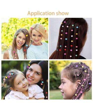 100 Colorful Mini Hair Clips - Rainbow Pearl Claw Hair Accessories for Children & Women - Buy Online on GoSupps.com