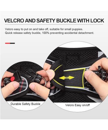 Suredoo Dog Harness for Small Dogs - Reflective Breathable with Leash - Ideal for Medium and Small Breeds (L Black Checked) - Buy Online on GoSupps.com