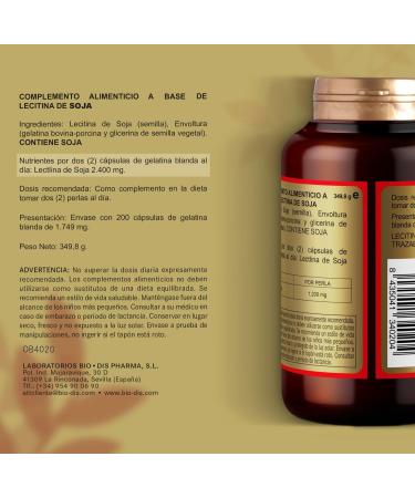 Obire | L cithine de soja 1200mg | 200 perles | Source naturelle de phospholipides | Soin h patique et m tabolique - Buy Online on GoSupps.com