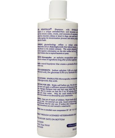 Virbac Keratolux Shampoo 16 oz - Veterinary Formula for Skin Health - Buy Online on GoSupps.com