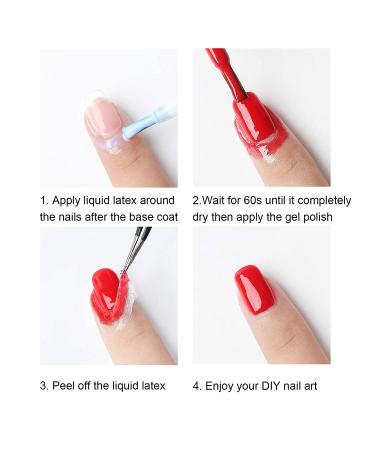 Latex Nail Polish Barrier 2PCS 15ML - Nail Art Liquid Tape Protector by Tecanne - Buy Online on GoSupps.com