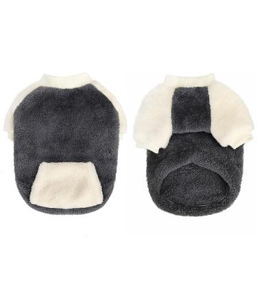 Namsan Dog Sweater for Small Dogs - Winter Warm Fleece with Pick-Up Design | Gray Color Size M - Buy Online on GoSupps.com