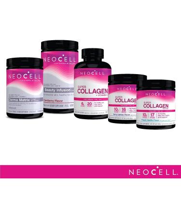 NeoCell Beauty Infusion Collagen Drink Mix - 6,000mg Types 1 & 3, Cranberry Flavor - 11.64oz - Buy Online on GoSupps.com