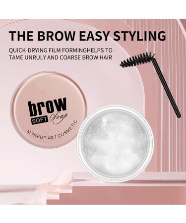 Eyebrow Soapbar Waterproof Clear Brow Gel | Clear Brow Styling Wax for Brows Eyebrow Shaping Wax for Lamination Effect Eyebrow Makeup Guanglu - Buy Online on GoSupps.com