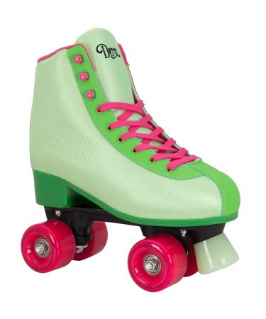 Lenexa Dottie Roller Skates - Indoor/Outdoor Roller Skates for Women - Roller Skates for Girls - Roller Skates for Kids Ladies' 8 Green